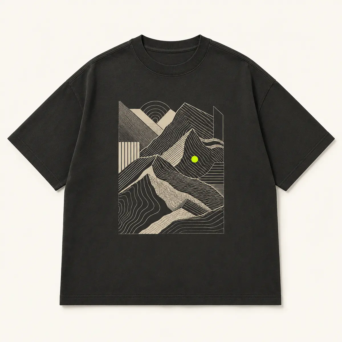 T-shirt noir Atlas Lines