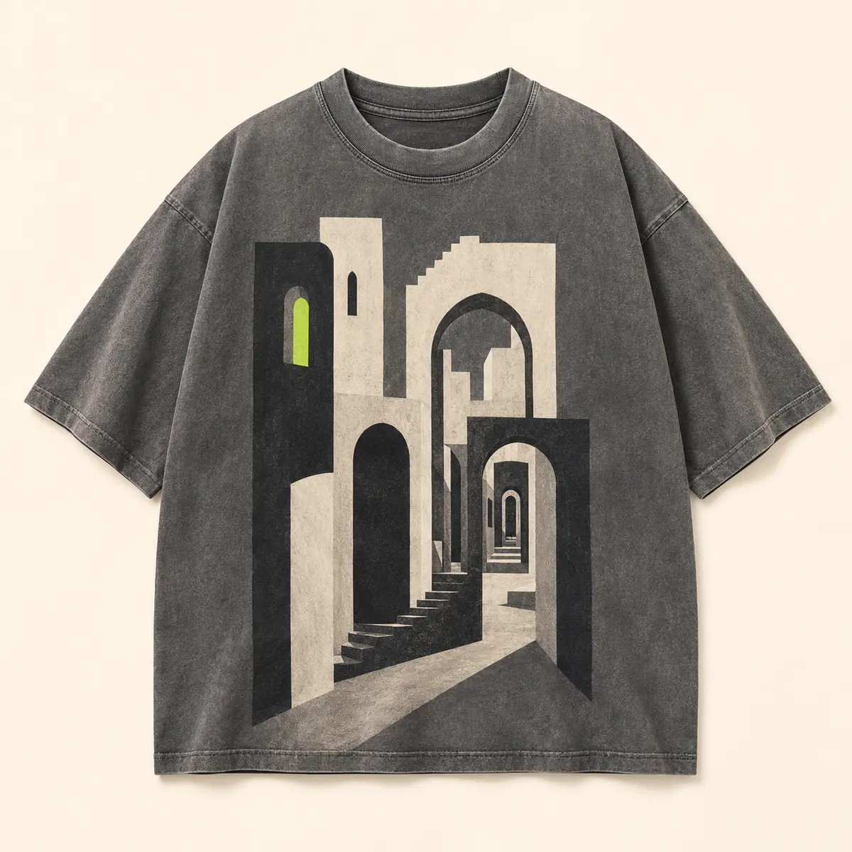 T-shirt Medina After Dark gris délavé