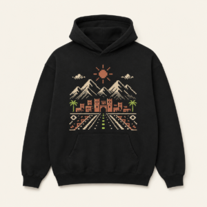 Retro Kasbah — Hoodie noir