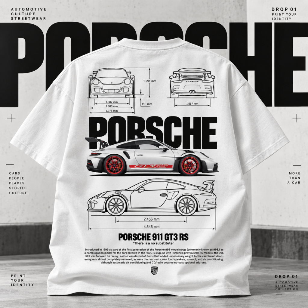 T-shirt Porsche 911 GT3 RS — Blueprint Streetwear Edition
